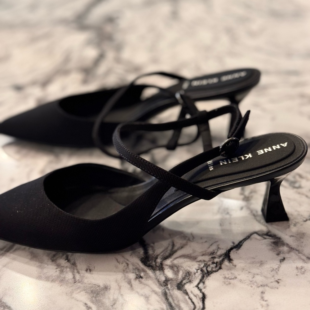 Anne Klein Black Strappy Heel